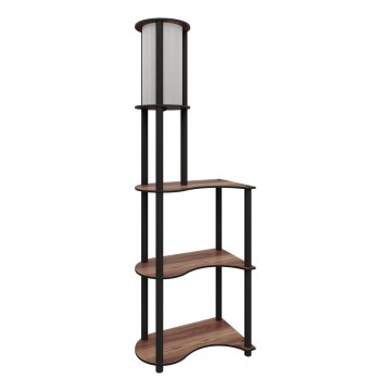 Põrandalamp riiulitega 1xE27/40W/230V 140 cm must/pruun