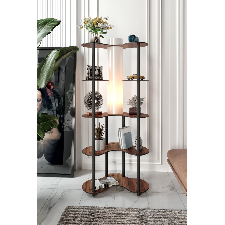 Põrandalamp riiulitega 1xE27/40W/230V 150 cm must/pruun
