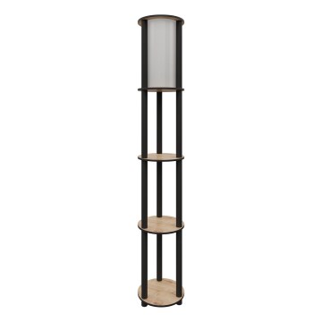 Põrandalamp riiulitega 1xE27/40W/230V 150 cm must/pruun
