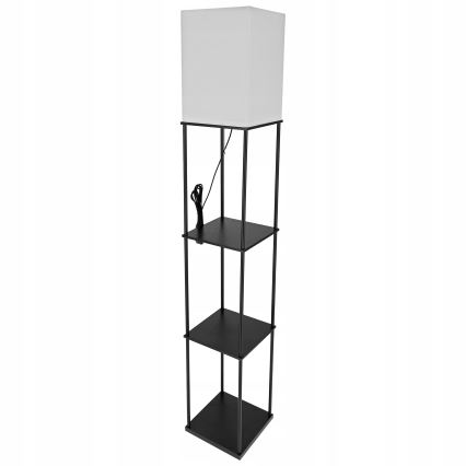 Põrandalamp riiulitega 1xE27/40W/230V must/valge