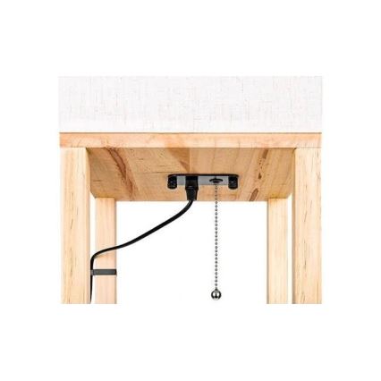 Põrandalamp riiulitega 1xE27/60W/230V valge/pruun