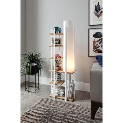 Põrandalamp riiulitega MODA DOR 1xE27/40W/230V valge/pruun