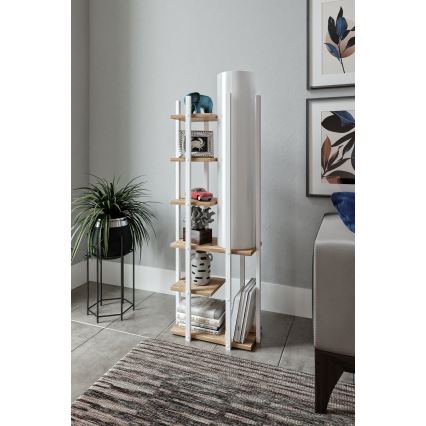 Põrandalamp riiulitega MODA DOR 1xE27/40W/230V valge/pruun