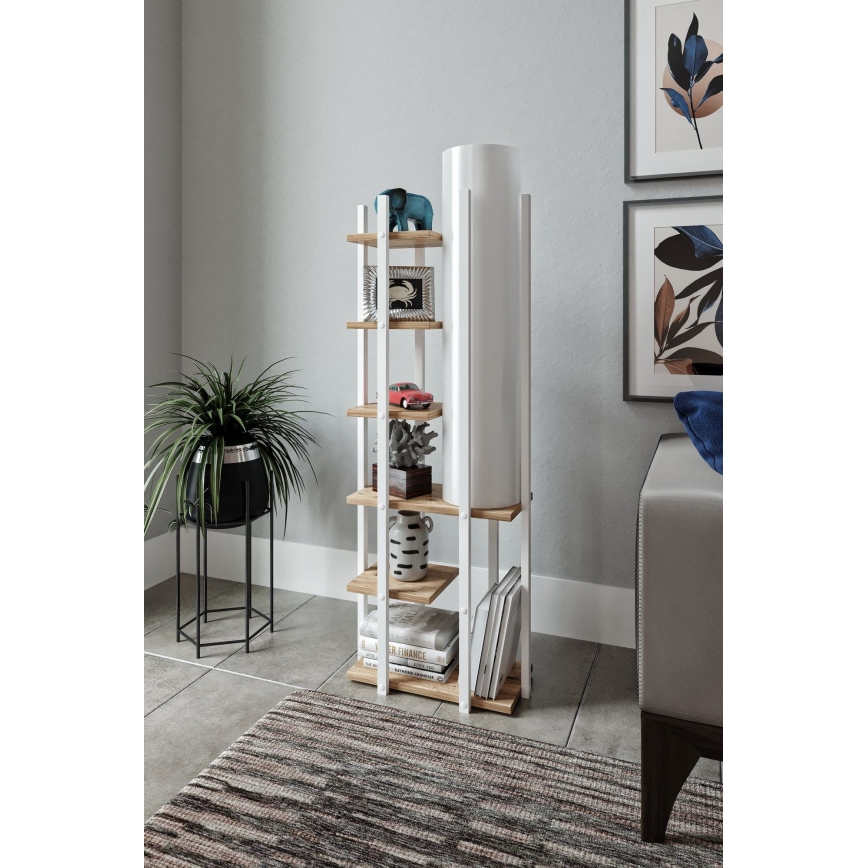 Põrandalamp riiulitega MODA DOR 1xE27/40W/230V valge/pruun