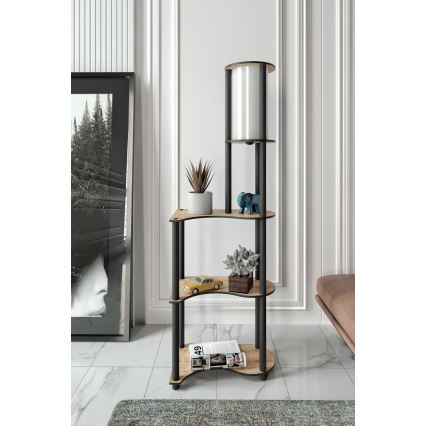 Põrandalamp riiulitega NOTO 1xE27/40W/230V beež/must