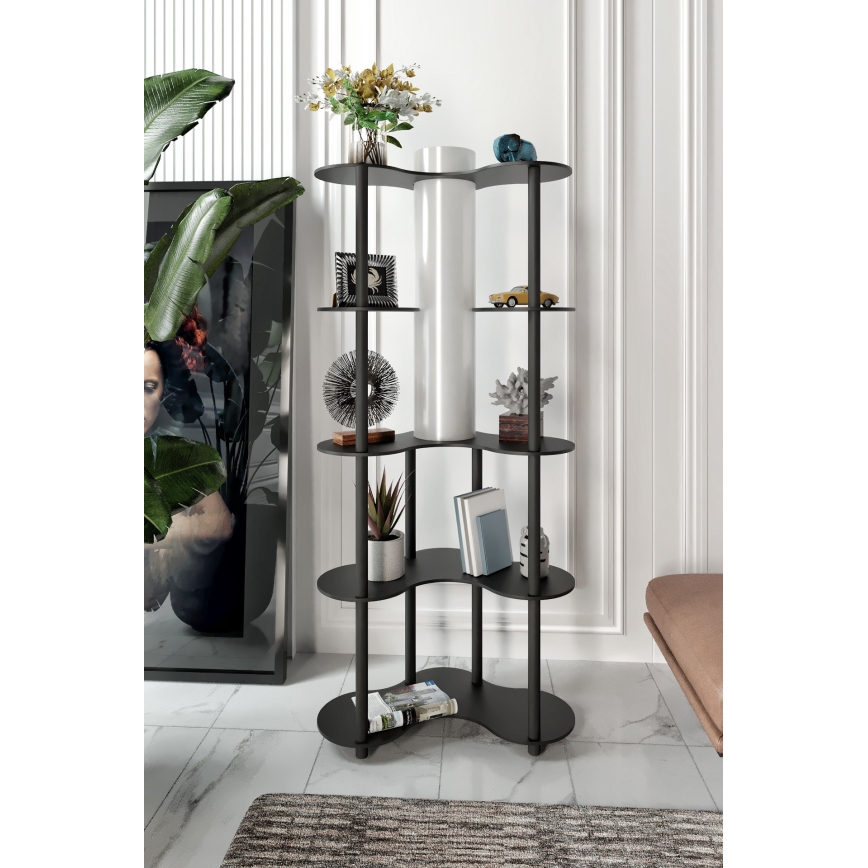 Põrandalamp riiulitega NOTO 1xE27/40W/230V must