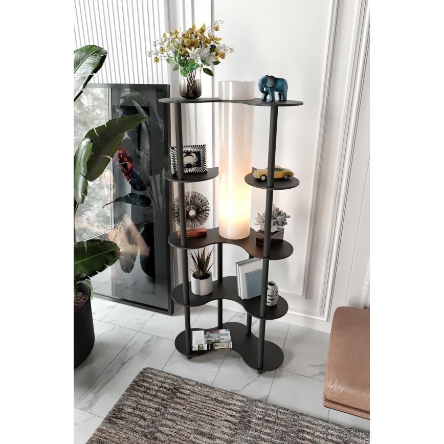 Põrandalamp riiulitega NOTO 1xE27/40W/230V must