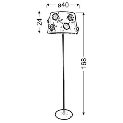 Põrandalamp ROSA 3xE14/40W/230V valge