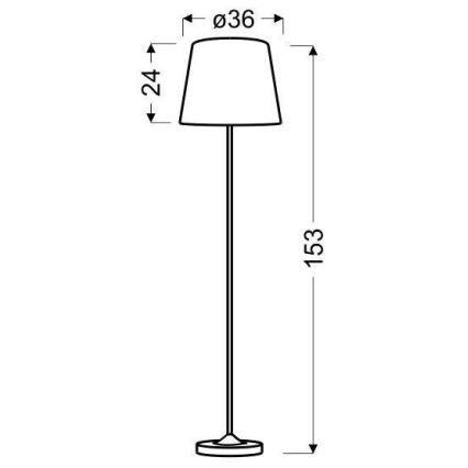 Põrandalamp SEGIN 1xE27/60W/230V hall/läikiv kroom