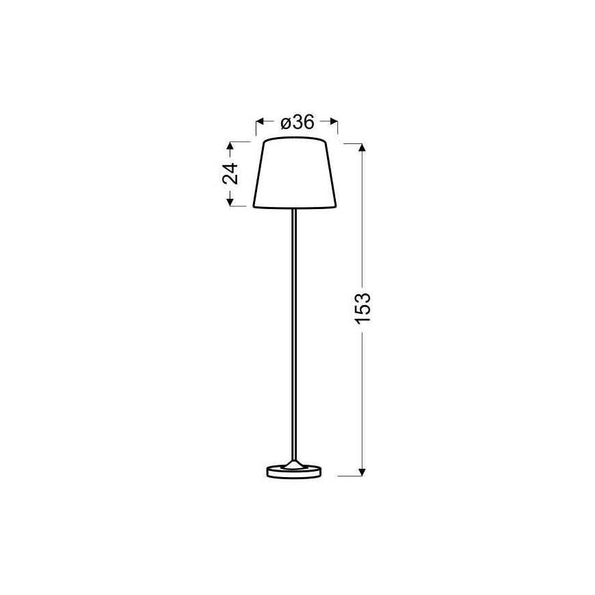Põrandalamp SEGIN 1xE27/60W/230V hall/läikiv kroom