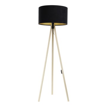 Põrandalamp STANDART 1xE27/60W/230V must/beež
