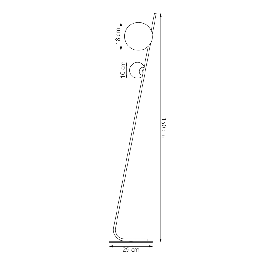 Põrandalamp TATU 2xG9/8W/230V must