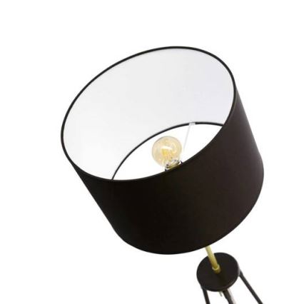 Põrandalamp TEGOLA 1xE27/60W/230V must/kuldne