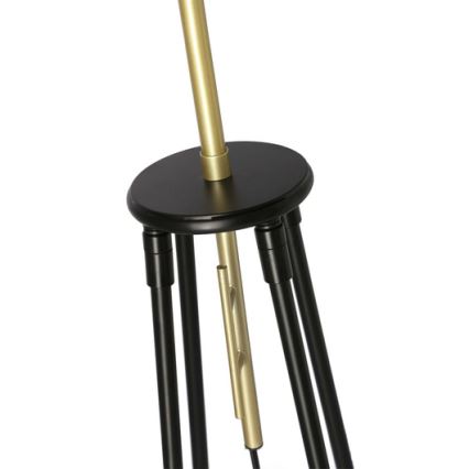 Põrandalamp TEGOLA 1xE27/60W/230V must/kuldne