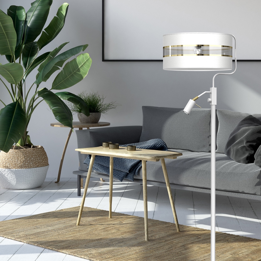 Põrandalamp ULTIMO 1xE27/40W/230V + 1xGU10/MR11/7W valge