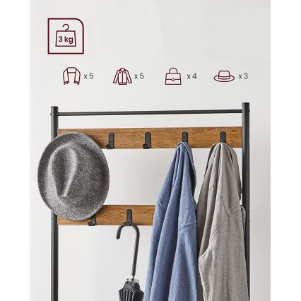 Põrandariidepuu NAVOR, pruun/must