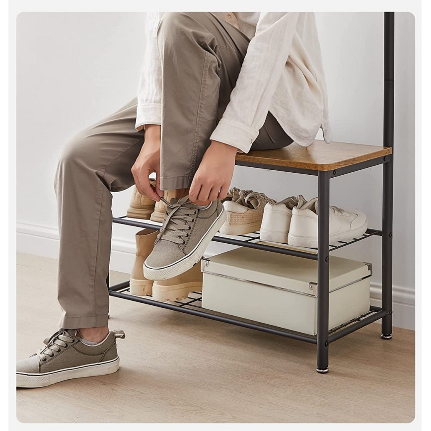 Põrandariidepuu NAVOR, pruun/must