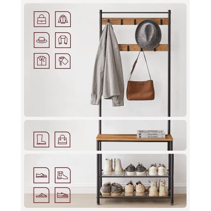 Põrandariidepuu NAVOR, pruun/must