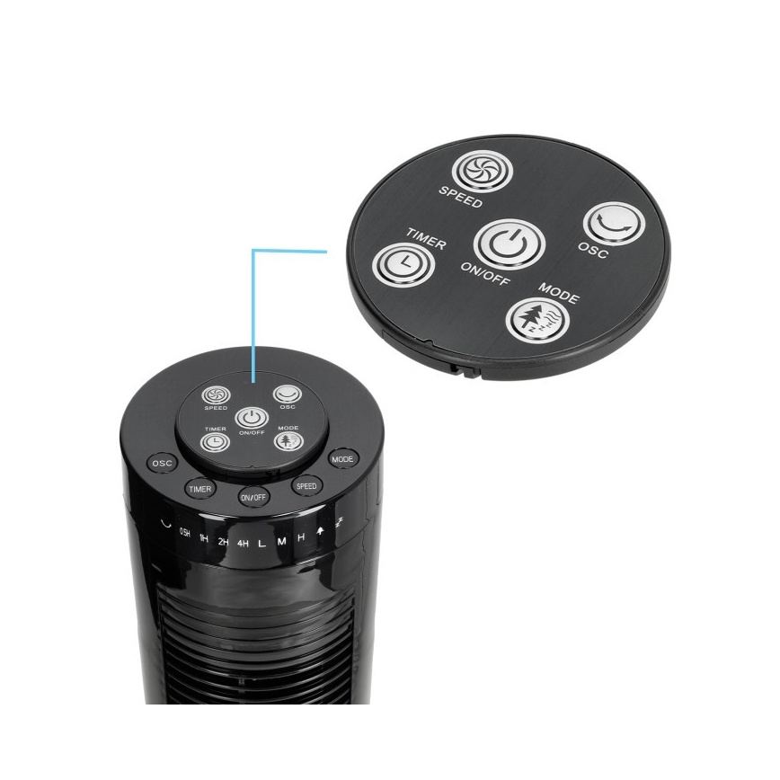 Põrandaventilaator HOORN 45W/230V 81 cm must