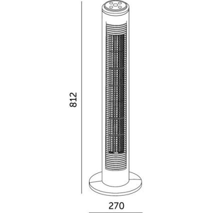 Põrandaventilaator HOORN 45W/230V 81 cm must