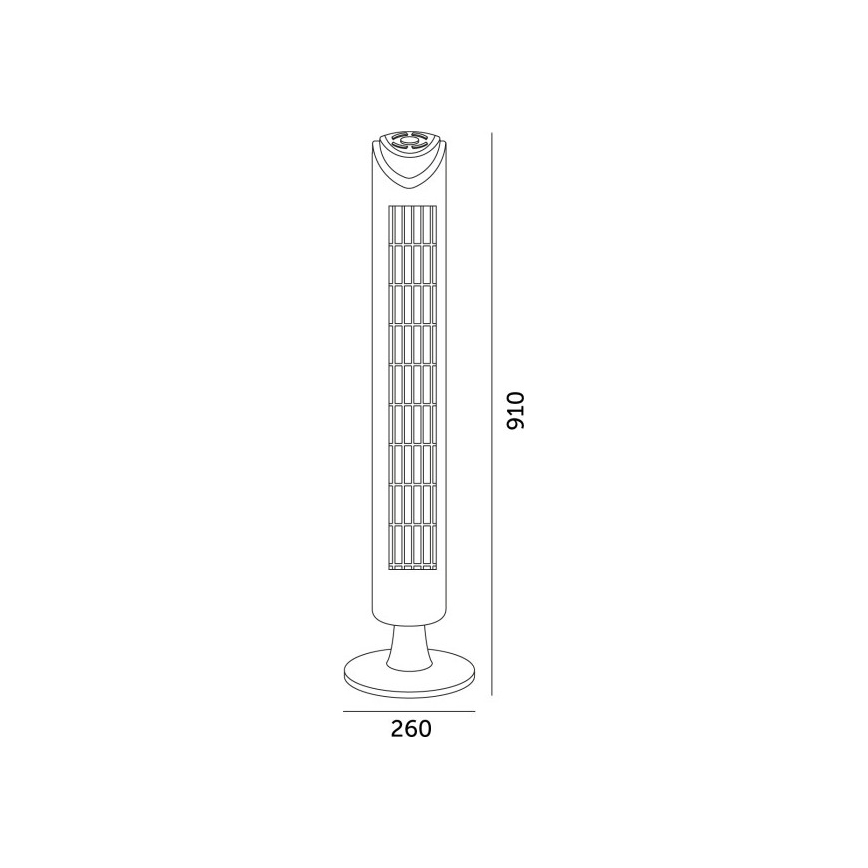 Põrandaventilaator LISSE 45W/230V 91,4 cm must + kaugjuhtimispult