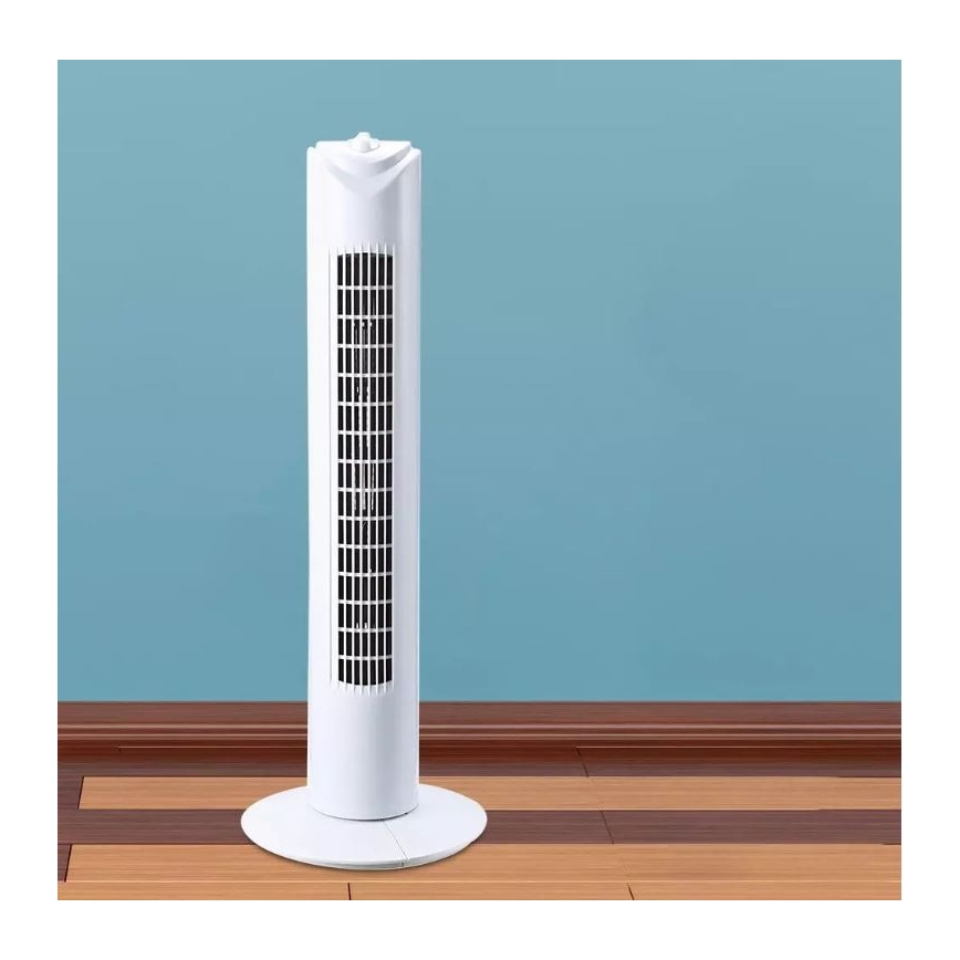 Põrandaventilaator taimeriga 45W/230V valge
