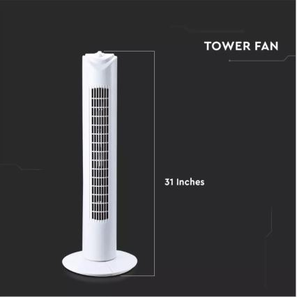 Põrandaventilaator taimeriga 45W/230V valge