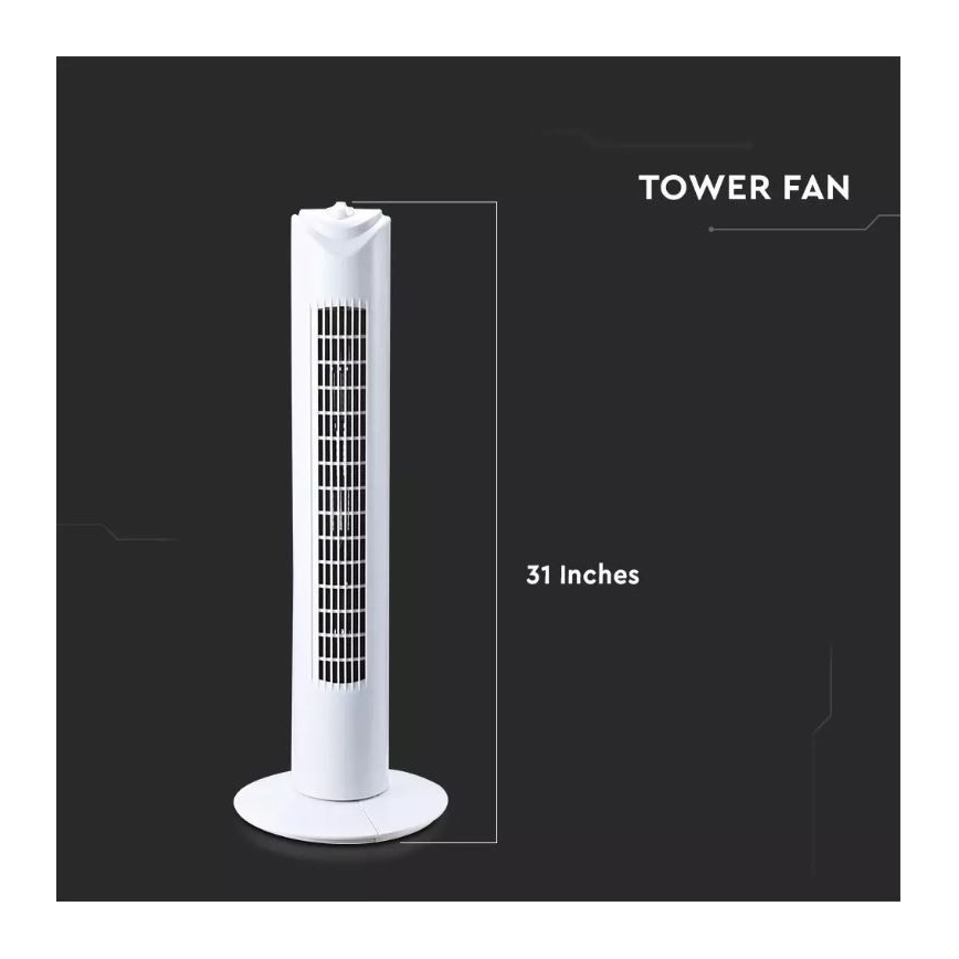 Põrandaventilaator taimeriga 45W/230V valge
