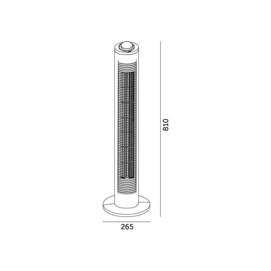 Põrandaventilaator VENLO 45W/230V 81 cm must