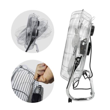 Põrandaventilaator VIENTO 200W/230V, läikiv kroom