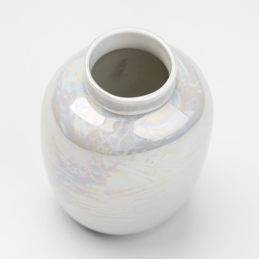 Portselanist vaas 12,5x9 cm pärl valge