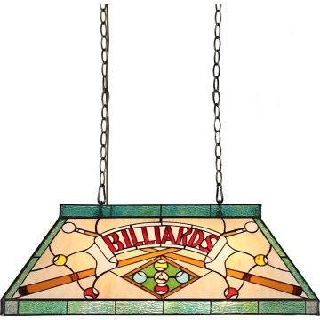 Prezent 1715 - Ketiga rippvalgusti TIFFANY BILLIARD 3xE27/60W/230V