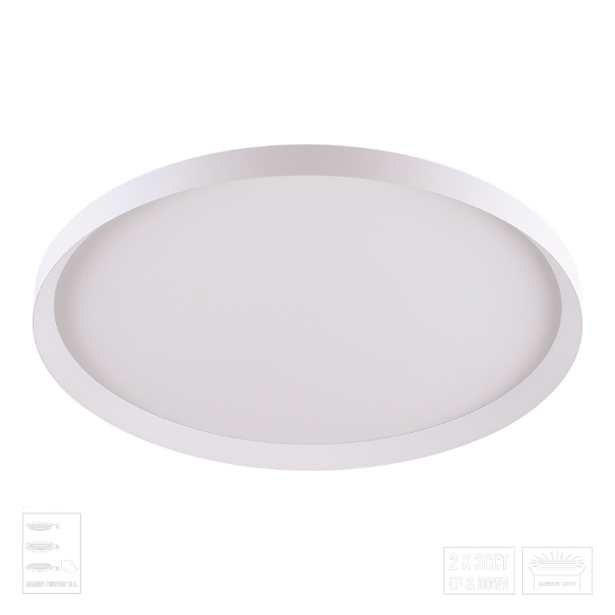 Prezent 17310 - LED laevalgusti ADRA LED/42W/230V + LED/13W 3000/4000/6000K läbimõõt 48,5 cm valge