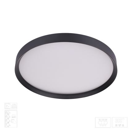 Prezent 17313 - Hämardatav LED-laelamp MAYSA LED/36W/230V 3000/4000/6000K läbimõõt 39,5 cm must