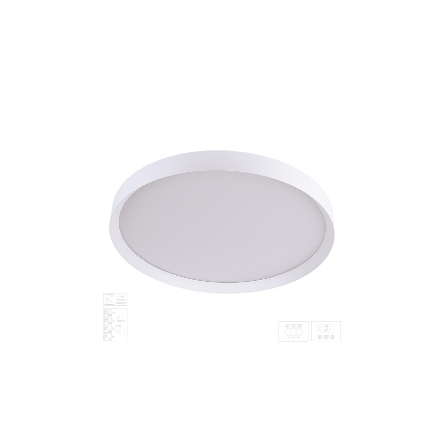 Prezent 17316 - LED-hämardatav laevalgusti MAYSA LED/72W/230V 3000/4000/6000K läbimõõt 77 cm valge