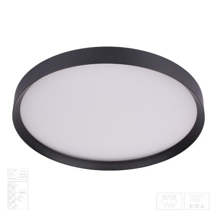 Prezent 17317 - hämardatav laevalgusti MAYSA LED/72W/230V 3000/4000/6000K läbimõõt 77 cm must