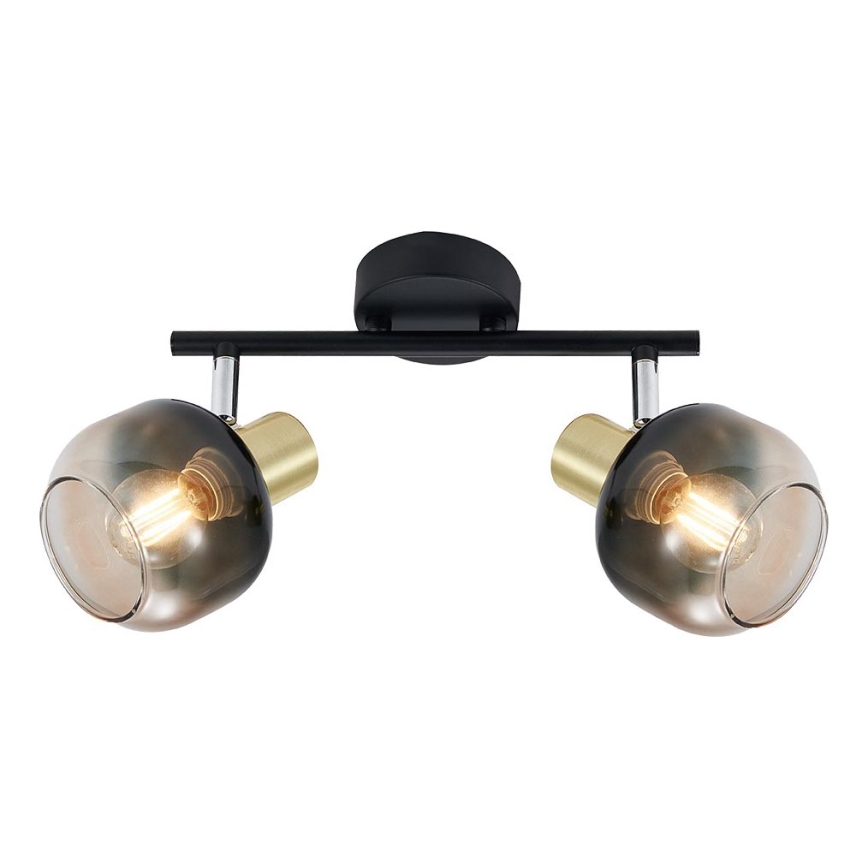 Prezent 27514 - Kohtvalgusti PEGAS 2xE14/40W/230V must/suitsune