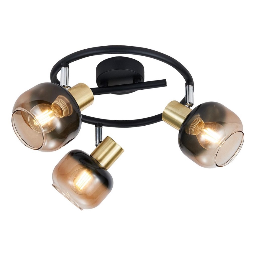 Prezent 27515 - Kohtvalgusti PEGAS 3xE14/40W/230V must/suitsune