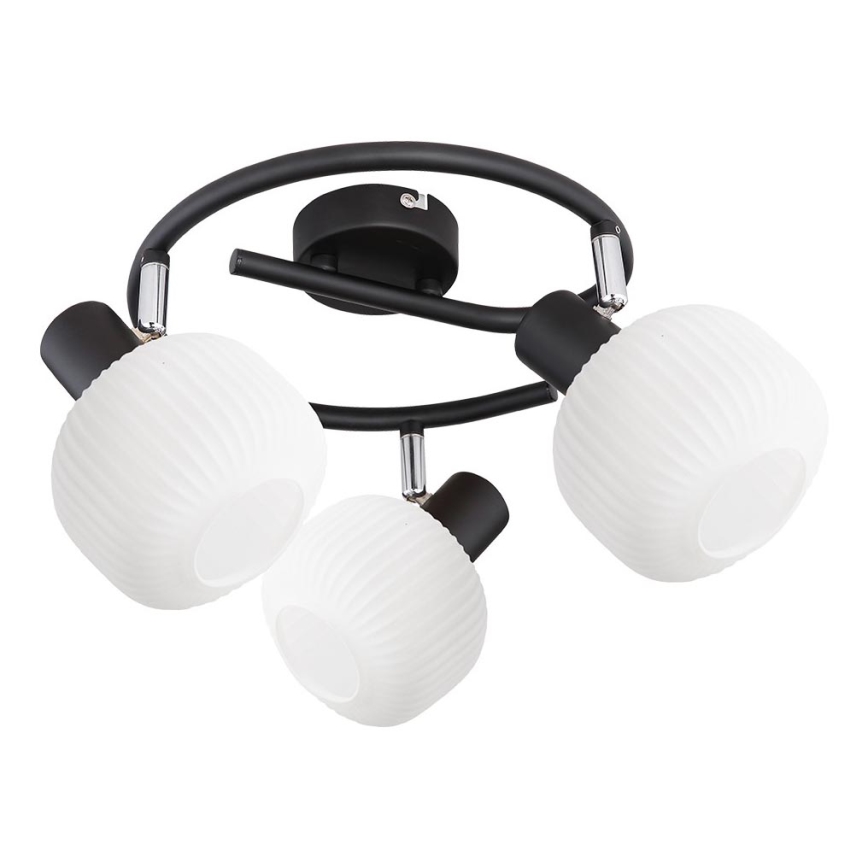 Prezent 27521 - Kohtvalgusti ARYA 3xE14/40W/230V must/valge