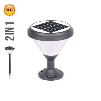 Prezent 65291 - LED Päikesepaneeliga valgusti 2in1 AKRA LED/10W/3,2V IP65 2000 mAh