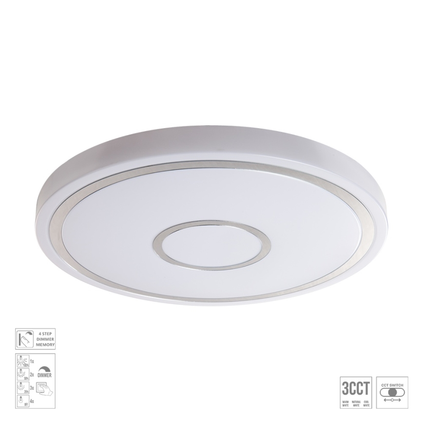 Prezent 71341 - hämardatav LED-laelamp MOZAN LED/30W/230V 3000/4000/6500K, läbimõõt 38 cm, valge