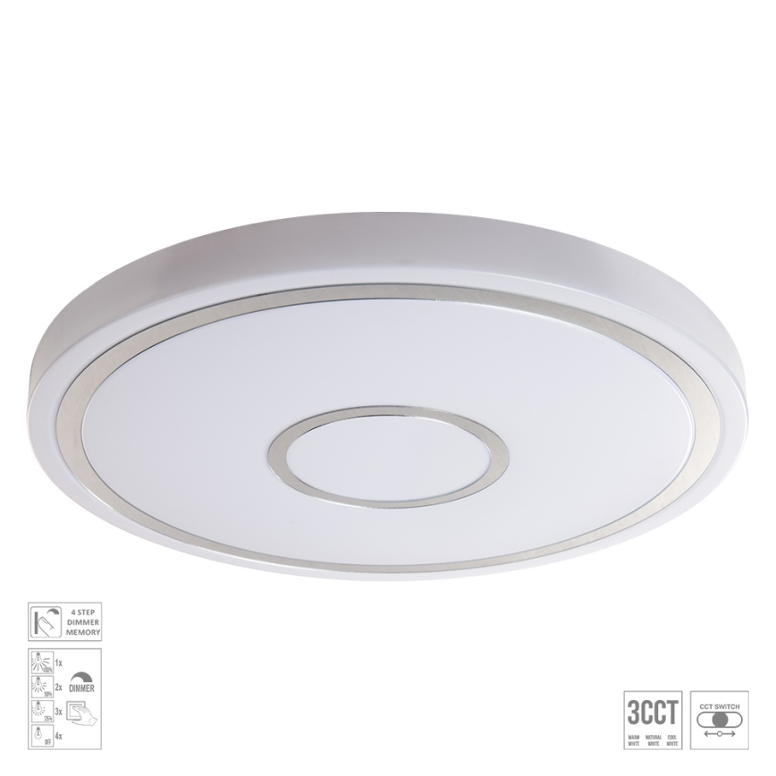 Prezent 71342 - LED-hämardatav laelamp MOZAN LED/40W/230V 3000/4000/6500K, läbimõõt 48 cm, valge