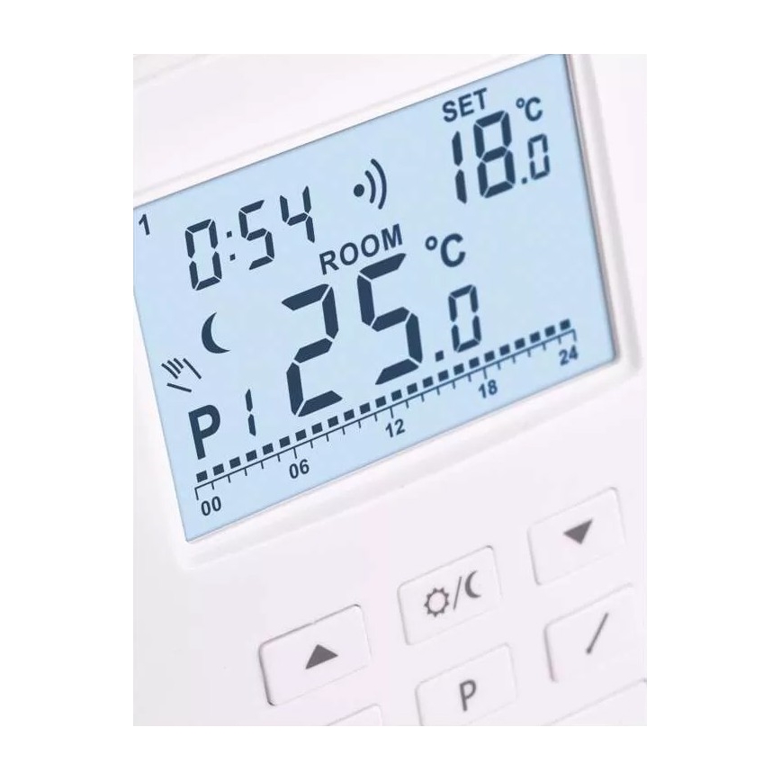 Programmeeritav termostaat 230V+2xAA