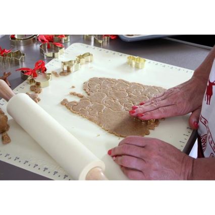 Puidust rull silikoonkattega TORO, 43 cm, kreemjas