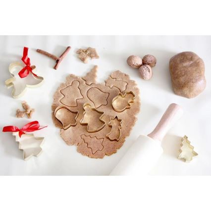 Puidust rull silikoonkattega TORO, 43 cm, kreemjas