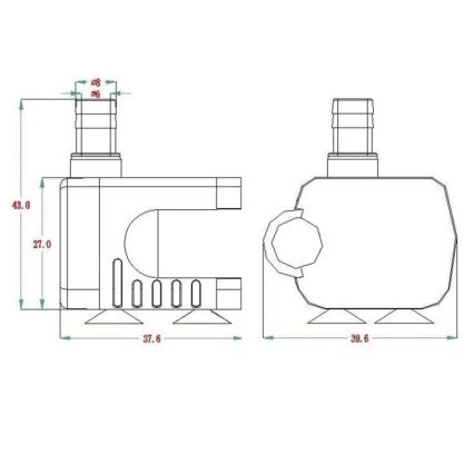 Pump 5-12V 200 l/h