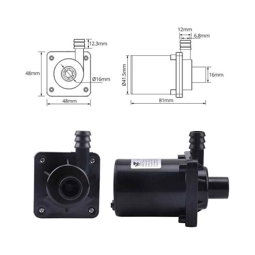 Pump 8-24VDC 900l/h