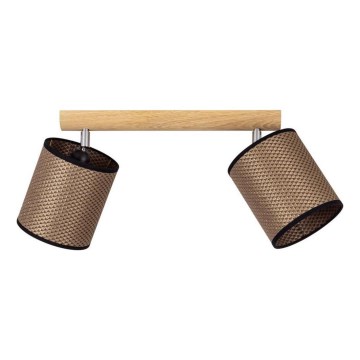 Punktvalgusti BENITA 2xE27/25W/230V pruun/tamm