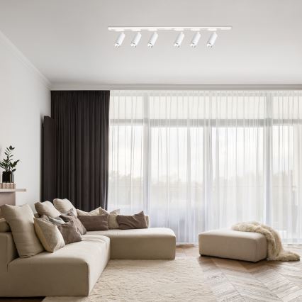 Punktvalgusti MICA liistsüsteemile 6xGU10/10W/230V valge/mattkroom