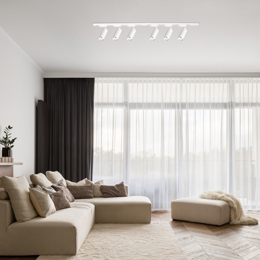 Punktvalgusti MICA liistsüsteemile 6xGU10/10W/230V valge/mattkroom